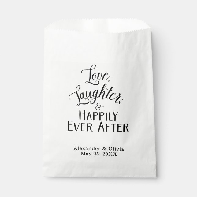 Love, Laughter, and Happily Ever After Favor Bags (Front)