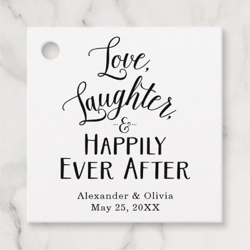 Love Laughter and Happily Ever After Favor Tags