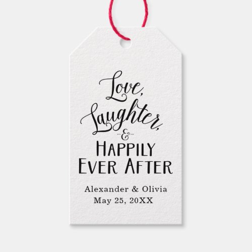 Love Laughter and Happily Ever After Gift Tags