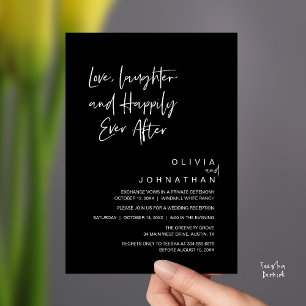 Love, Laughter and Happily Ever After, Modern Invitation