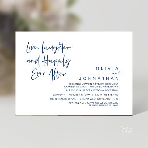 Love, Laughter and Happily Ever After, Modern Invitation