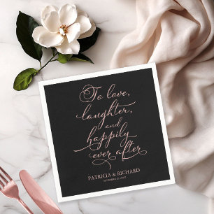 Love, laughter, and happily ever after Wedding Napkins