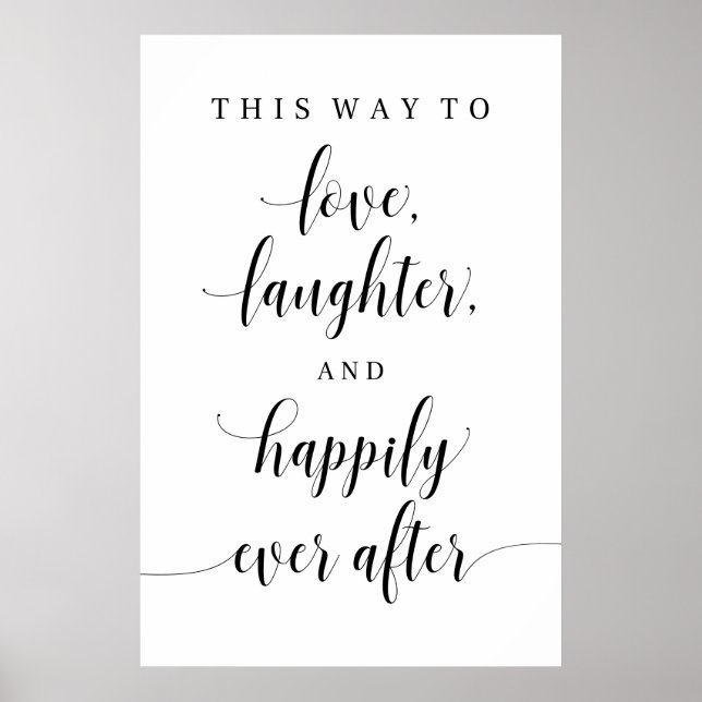 Love, Laughter, and Happily Ever After Wedding Poster (Front)
