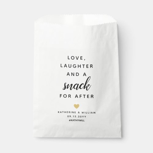 Love Laughter And Snack for After Chic Snack Favor Bag