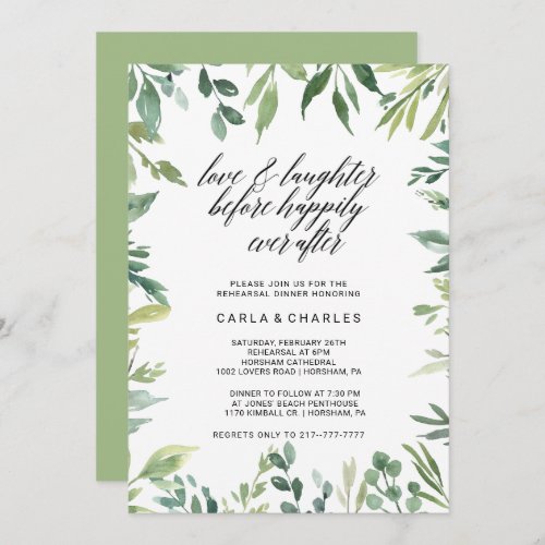 Love  Laughter Before Happily Ever After Invitation