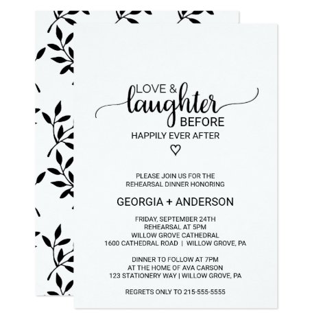 Love &amp; Laughter Before Happily Ever After Invitation