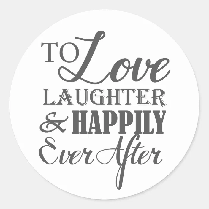 Happily Ever After Wedding Stickers