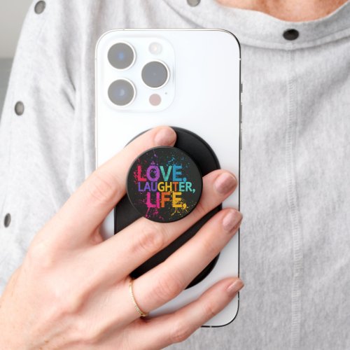  Love Laughter Life iPhone Grip Design