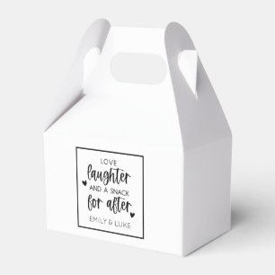 Love Laughter Wedding Midnight Snack  Favor Boxes