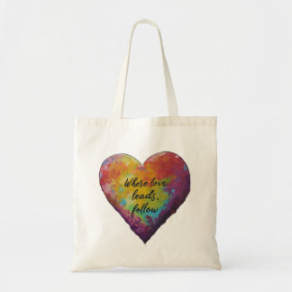 Love leads  tote bag