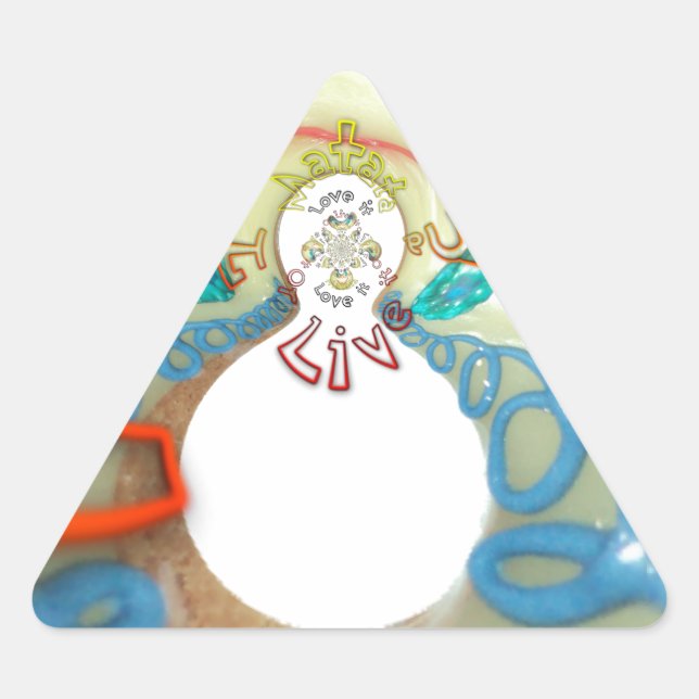 Love leave it or Live it Hakuna Matata Triangle Sticker (Front)