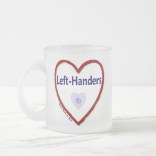 Love Left-Handers Frosted Glass Coffee Mug