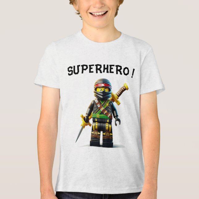 Love Lego Ninjas Builder Love Tri-Blend Shirt (Front)
