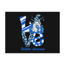 Love Leopard Gnome Diabetes Awareness Support Wome Postcard