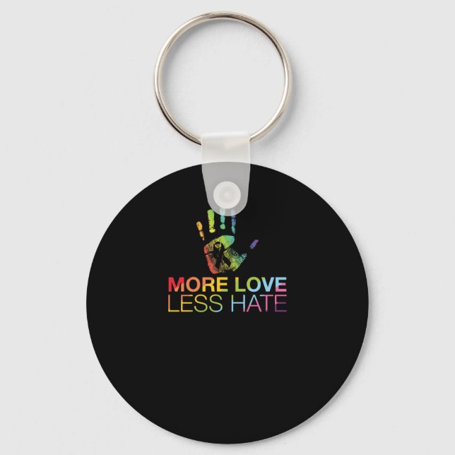 Love Less Hate  Keychain (Front)