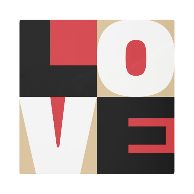 Love Letter Art Refined Red Black Gold Design (Front)