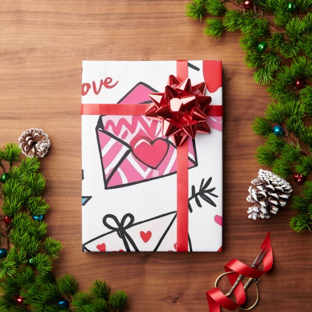Love Letter Doodles Wrapping Paper (Holiday Gift)