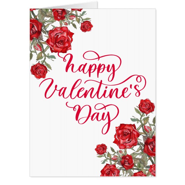 Love letter elegant red rose design card (Front)