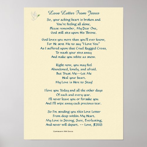 Love Letter From Jesus Poster