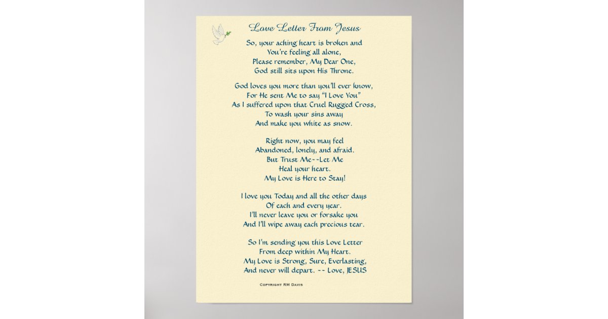 Love Letter From Jesus Poster 