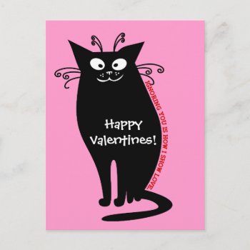 Love Letter From My Cat Holiday Postcard by egogenius at Zazzle