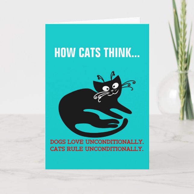 Love letter from my cat: obedience training holiday card (Front)