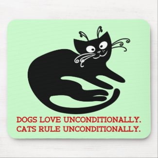 Love letter from my cat: obedience training mousepad