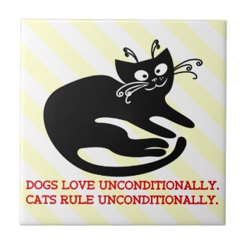 Love Letter From My Cat: Obedience Training Tile by egogenius at Zazzle