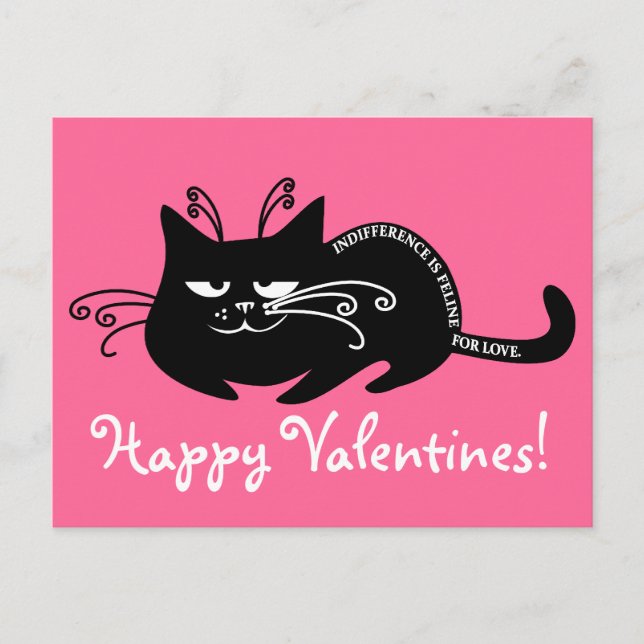 Love letter from my cat: speaking feline language holiday postcard (Front)