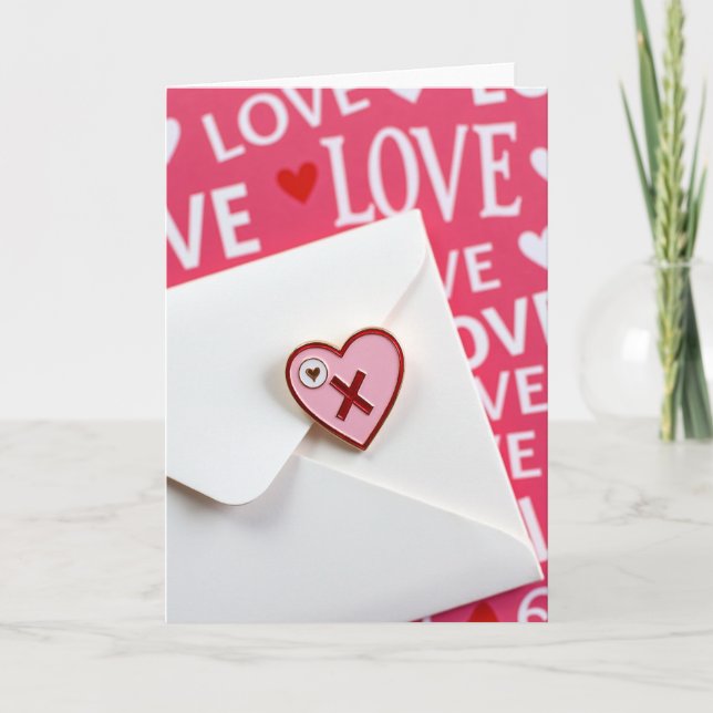 Love Letter Kiss Hug Card (Front)