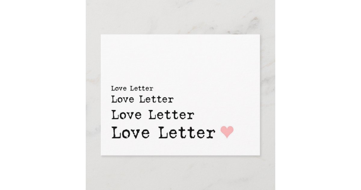 Love Letter Postcard Zazzle