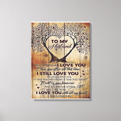 Love Letter To Husband  Special Gift For Man  Canvas Print