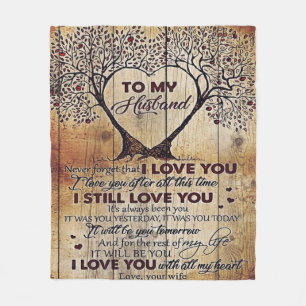 Love Letter To Husband Special Gift For Man Fleece Blanket