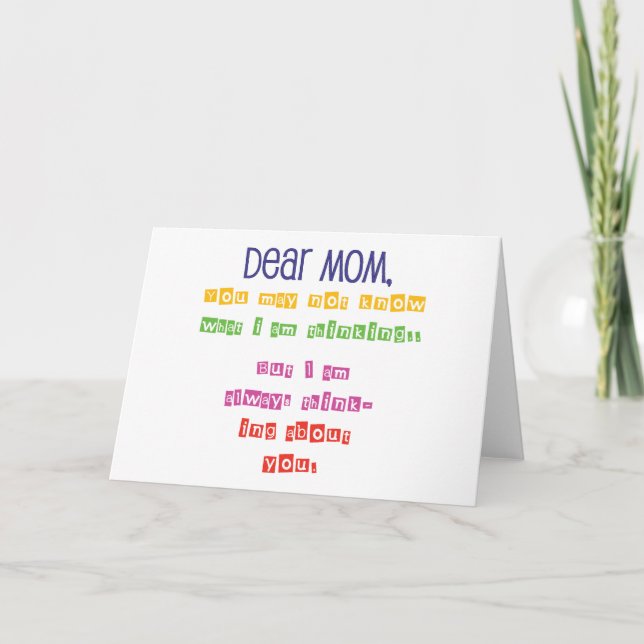 Love letter to Mom Card (Front)