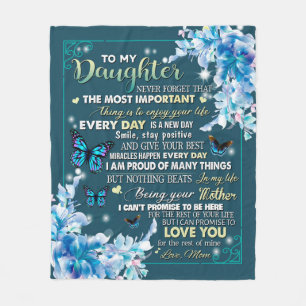 Love Letter To My Daughter From Mom Birthday Gift Fleece Blanket