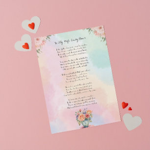 Love Letter to My Wife Invitation