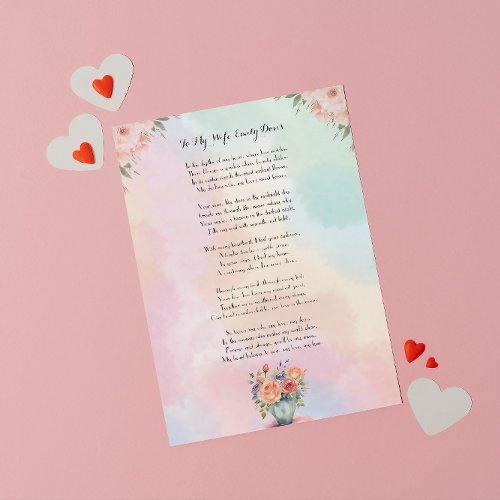 Love Letter to My Wife Invitation