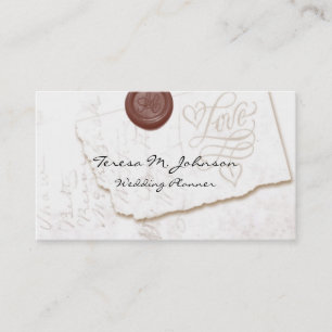 Love Letter Wedding Planner Business Cards