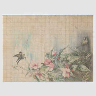 Love Letter with Hibiscus Decoupage | Tissue Paper