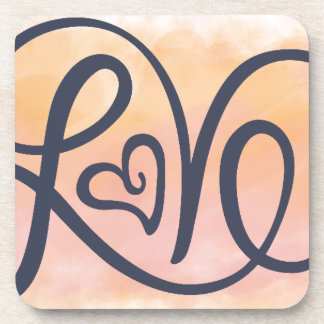 Love Lettering Beverage Coaster