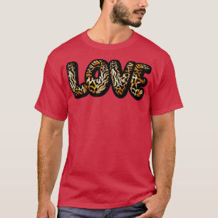 Love Letters Animal Print Cheetah Leopard Heart Va T-Shirt