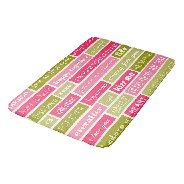 Love Letters Bath Mat (Angled)