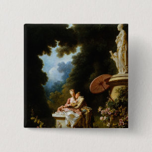 Love Letters by Jean Honore Fragonard Button