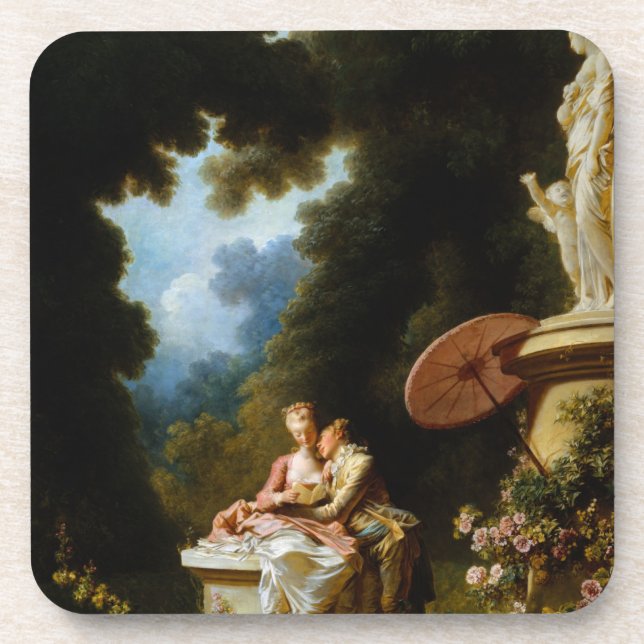 Love Letters by Jean Honore Fragonard Coaster (Front)
