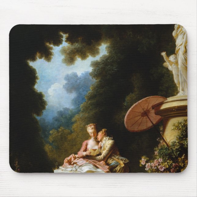 Love Letters by Jean Honore Fragonard Mouse Pad (Front)