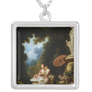 Love Letters by Jean Honore Fragonard Silver Plated Necklace