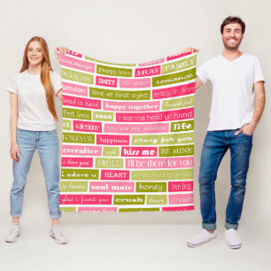 Love Letters Fleece Blanket
