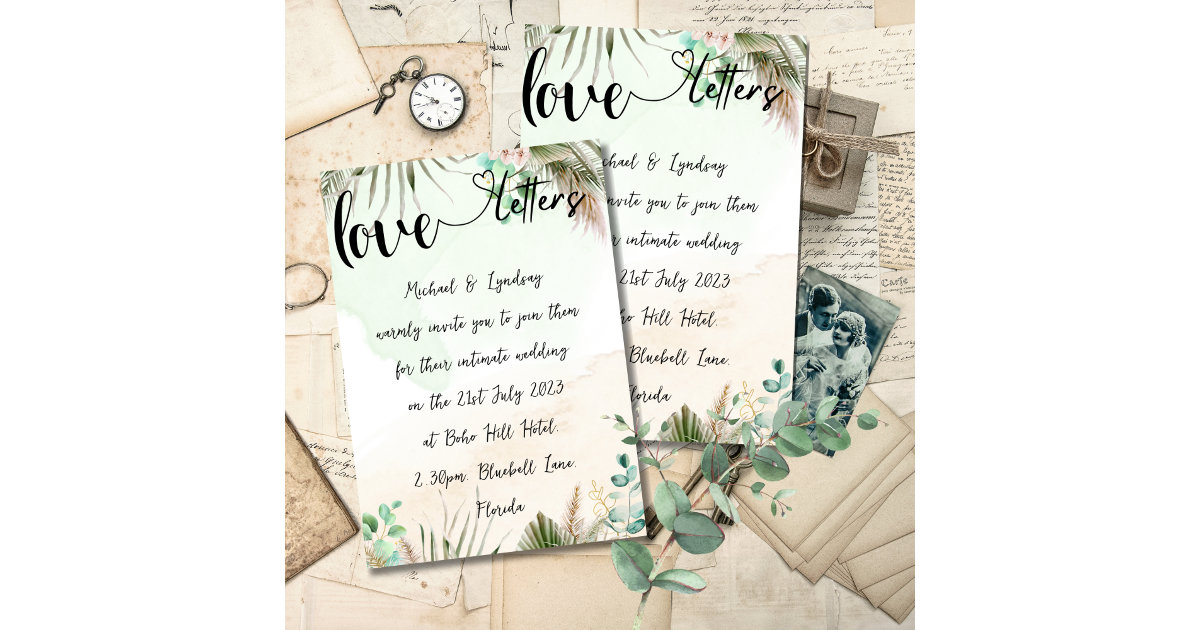 Love Letter-Inspired Wedding Invitations