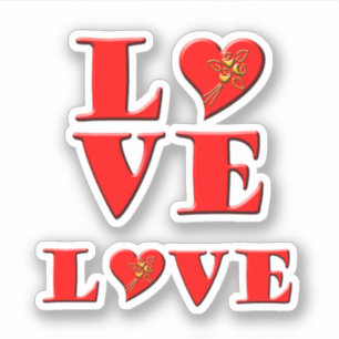 Love Letters 'L O V E' Scrap Book Sticker