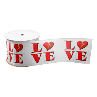 LOVE Letters ( L♥VE) Valentine's Day Satin Ribbon